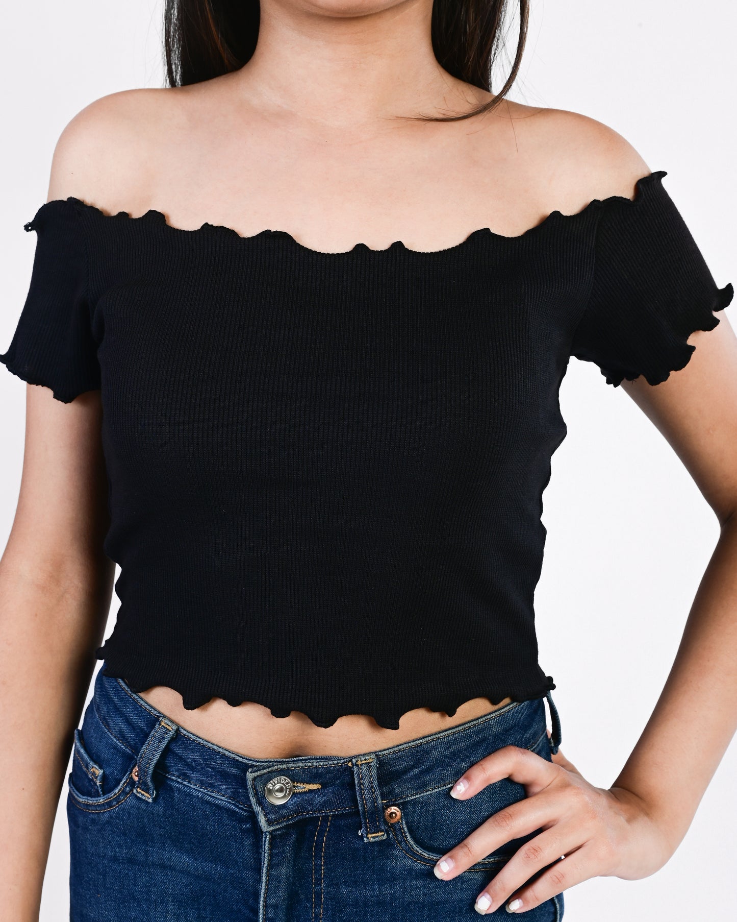 Off Shoulder Crop (Brown)