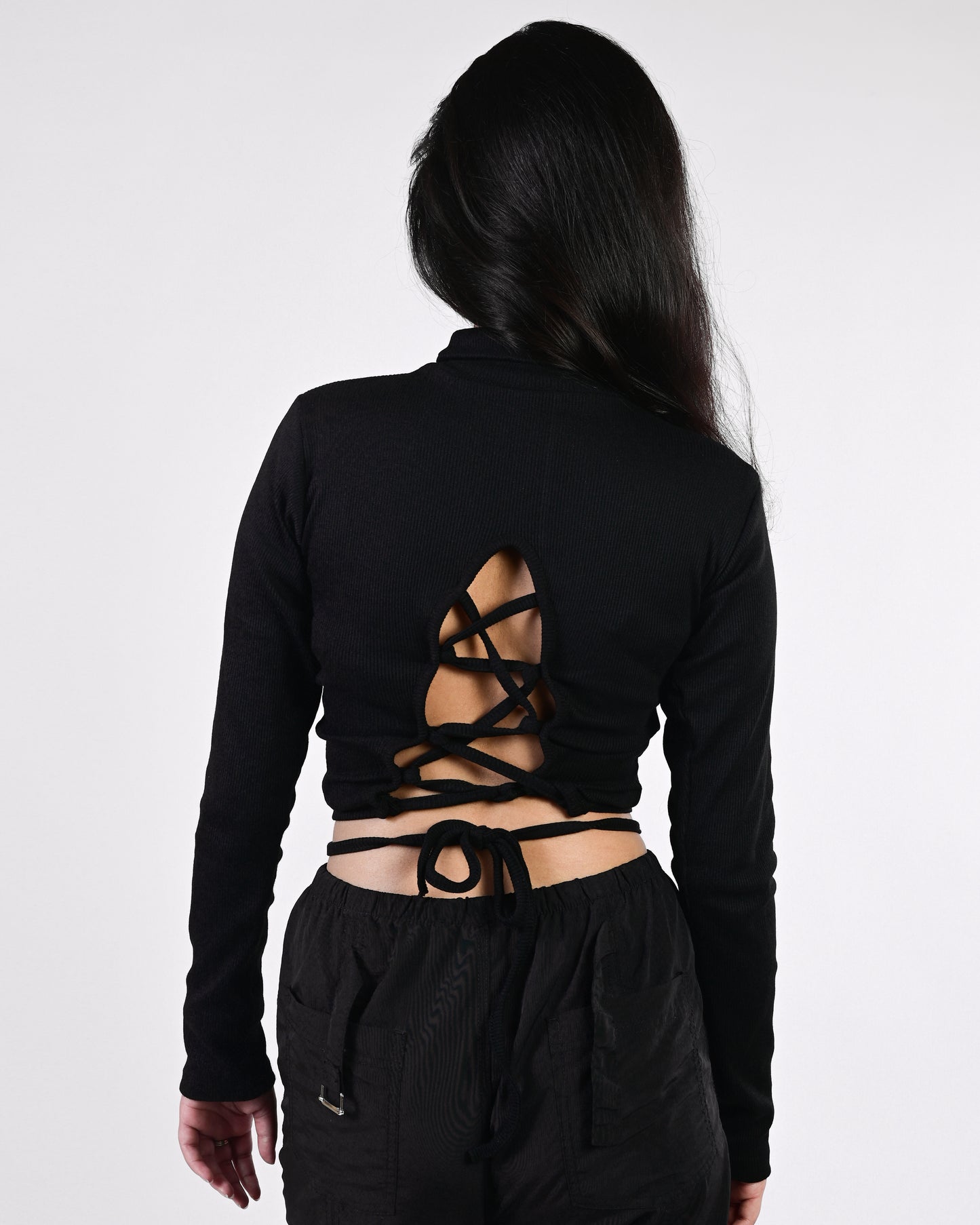 Laced-Up Crop Top