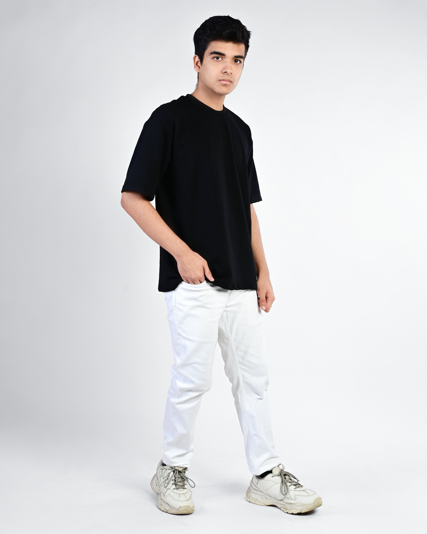 Jet-Black Oversized Tee