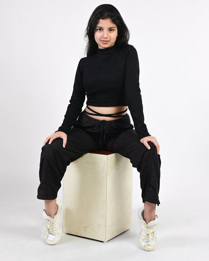 Laced-Up Crop Top