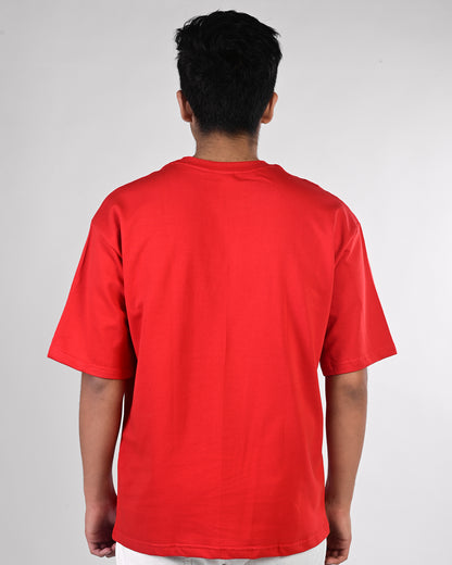 Bright Red Oversized Tee