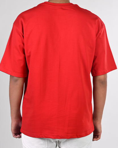 Bright Red Oversized Tee