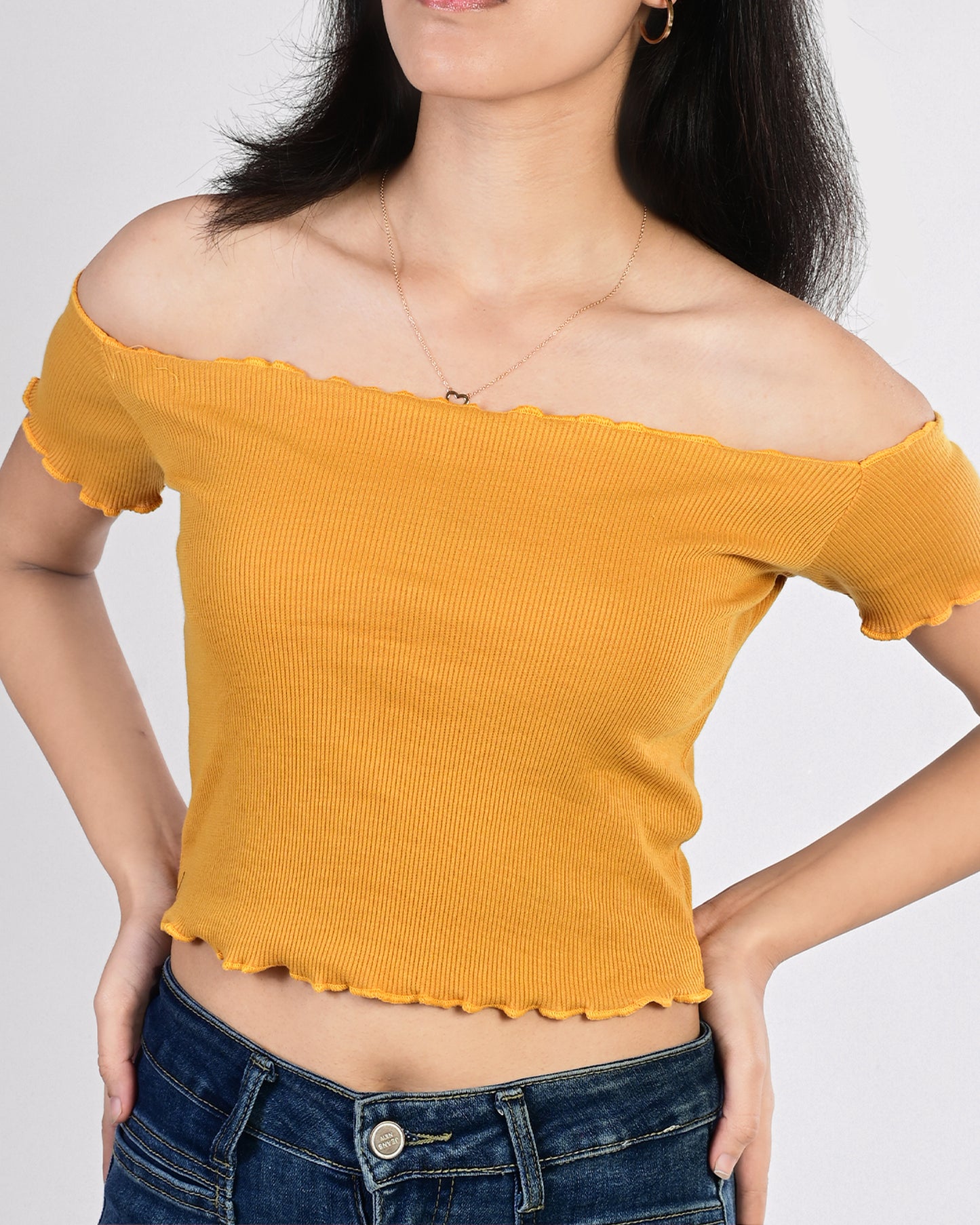 Off Shoulder Crop (Black)