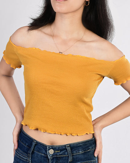 Off Shoulder Crop (Black)