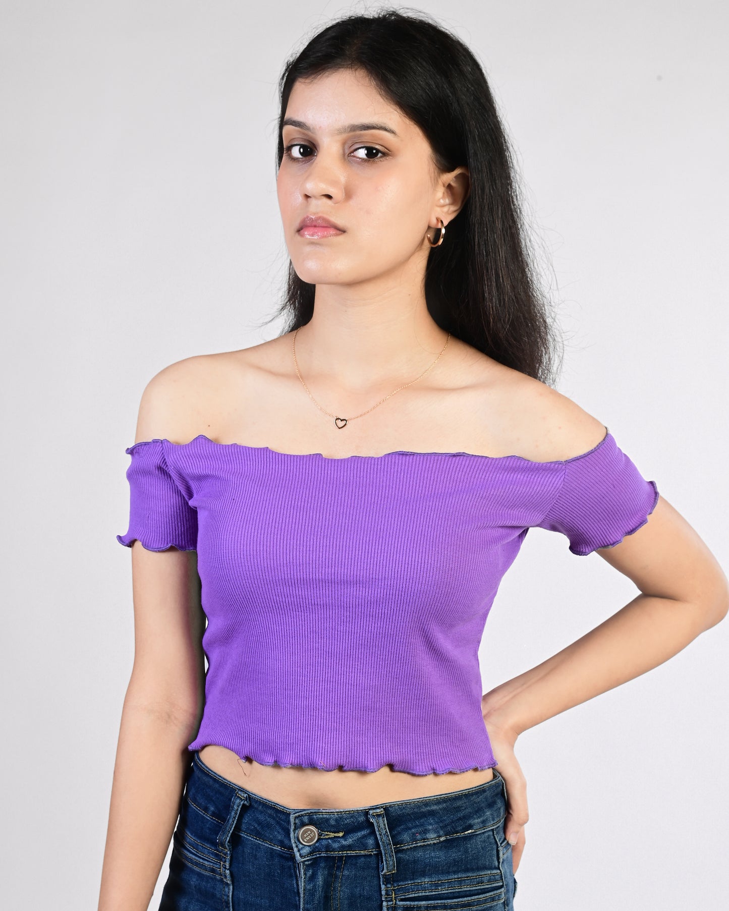 Off Shoulder Crop (Black)